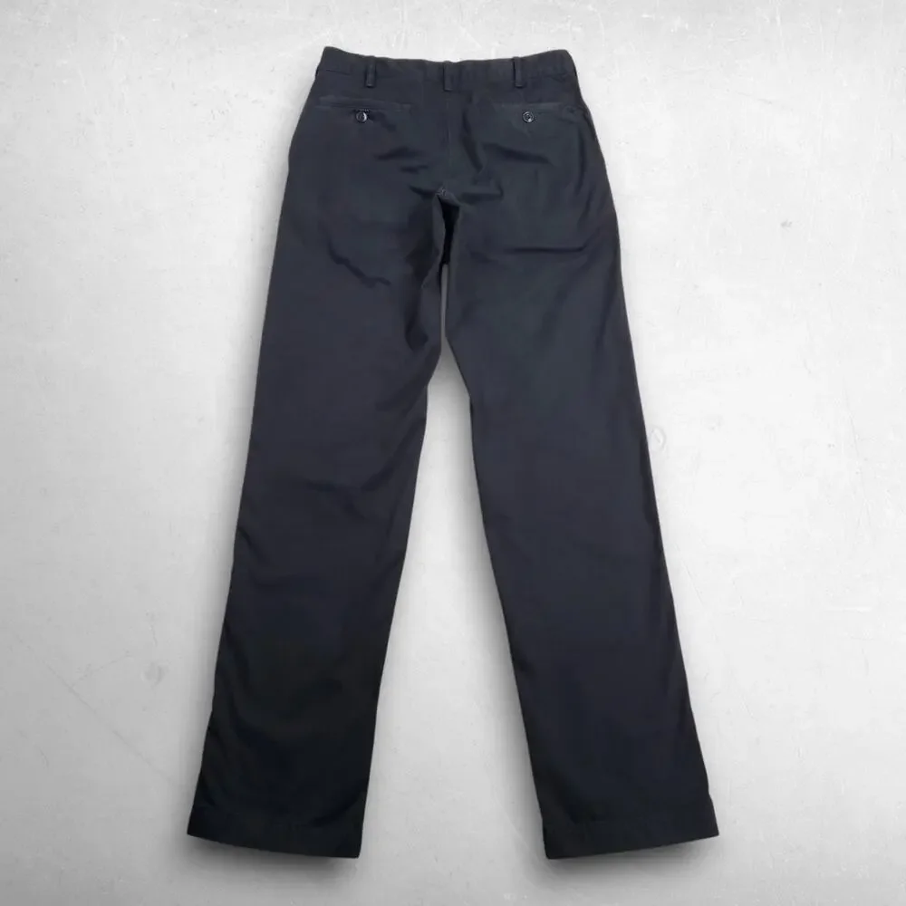 Uniqlo Chino Pants Mens 29x34 Black Cotton Solid Straight Leg Casual Minimalist